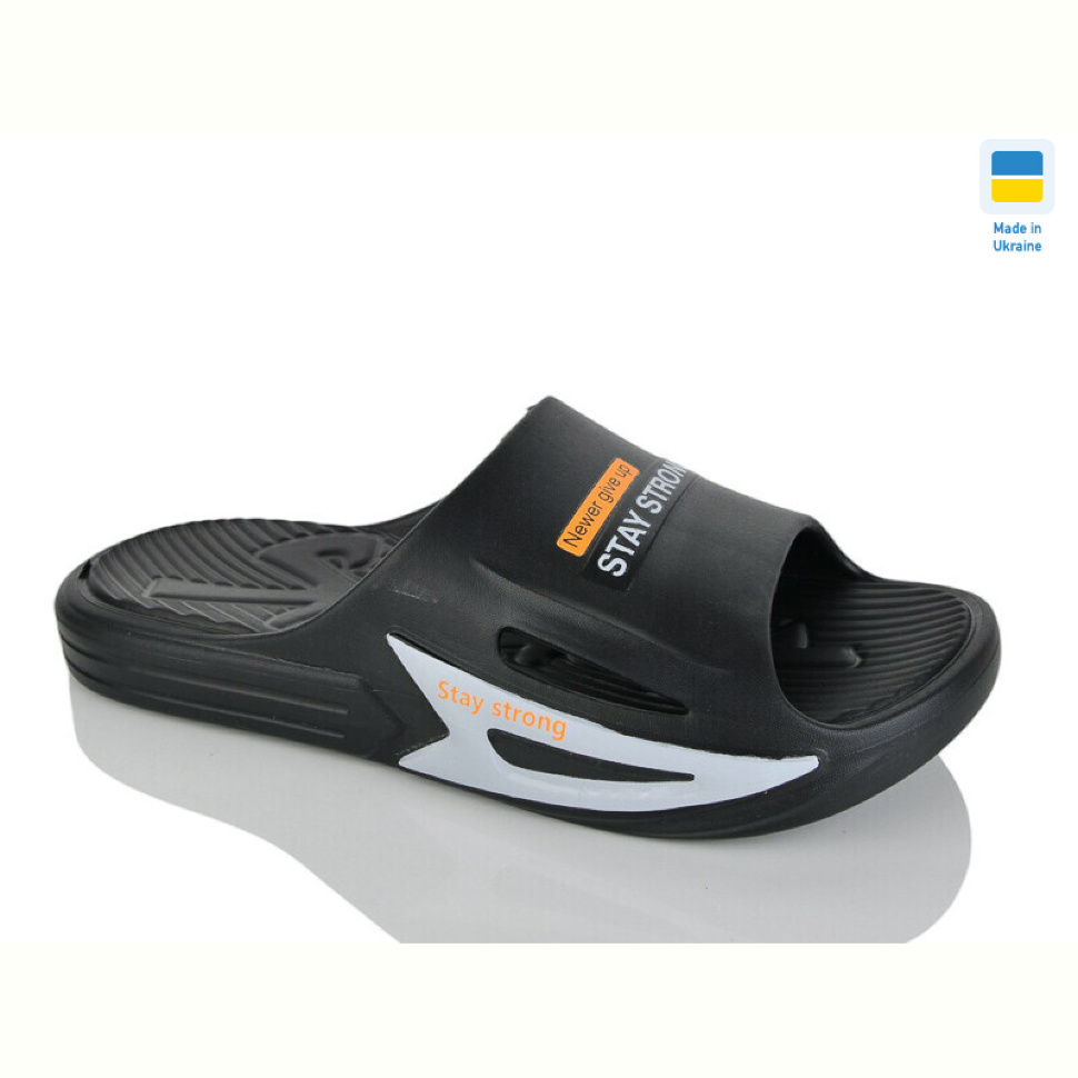 Шлепки Крок М243 чорний мікс