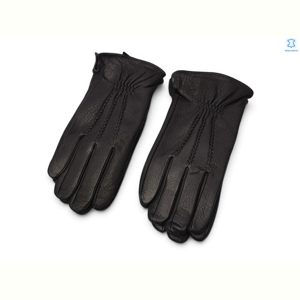 Перчатки RuBi F2-1 black шкіра олень махра