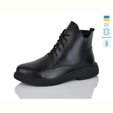 Ботинки Sali 3-1 чорний к. хутро