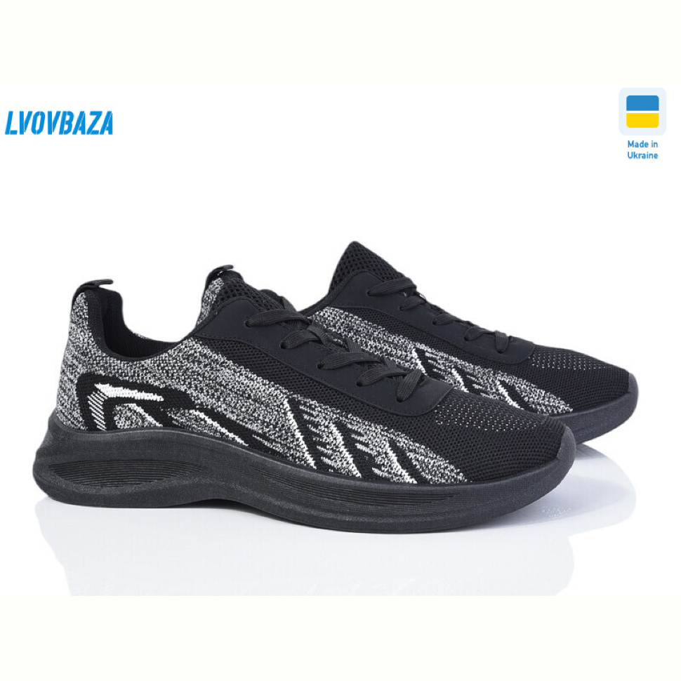 Кроссовки Lvovbaza B&R 7000 чорний-сірий Кроссовки Lvovbaza B&R 7000 чорний-сірий