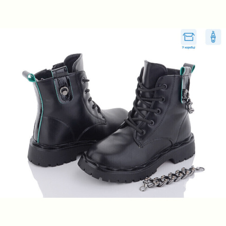 Ботинки Obuvok 2101B black/green