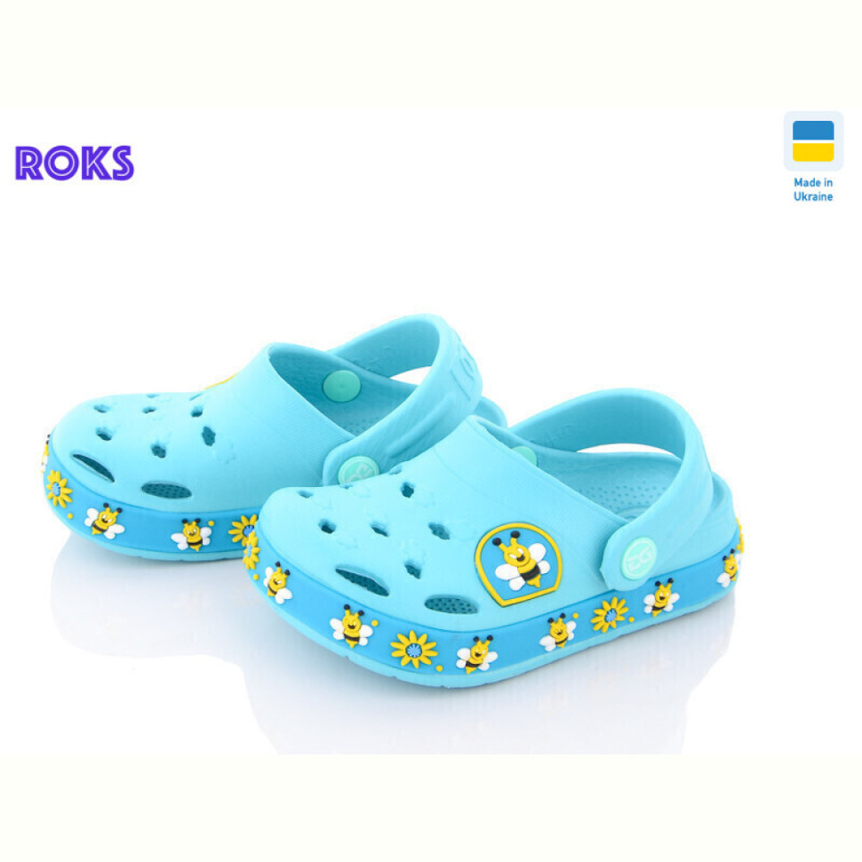 Кроксы Roks Dago 330-1 бірюза бджілка