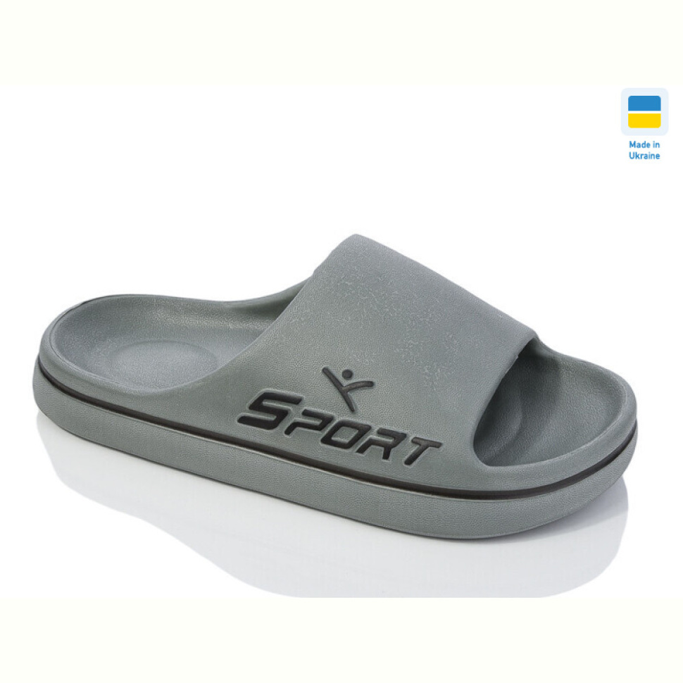 Шлепки Lot Shoes N107 т. сірий