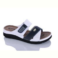 Шлепки Sali-2 203-52 білий-синій к.