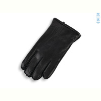 Перчатки Королева BM0542М шкіра оленя хутро black