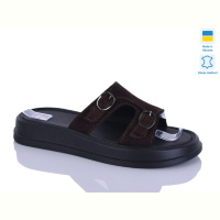 Шлепки Sali 11 шоколад з.