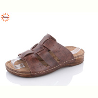 Шлепки Jumay Lexus 3 смужки коричневий