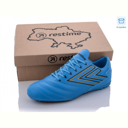 Футбольная обувь Restime DMB22613-1 skyblue-gold-black