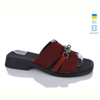 Шлепки Sali 557 бордо з.