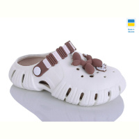 Кроксы DeMur 6012 крем/мокко