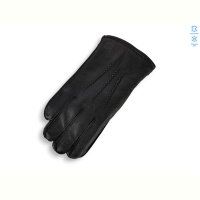 Перчатки Королева BM0539М шкіра оленя хутро black