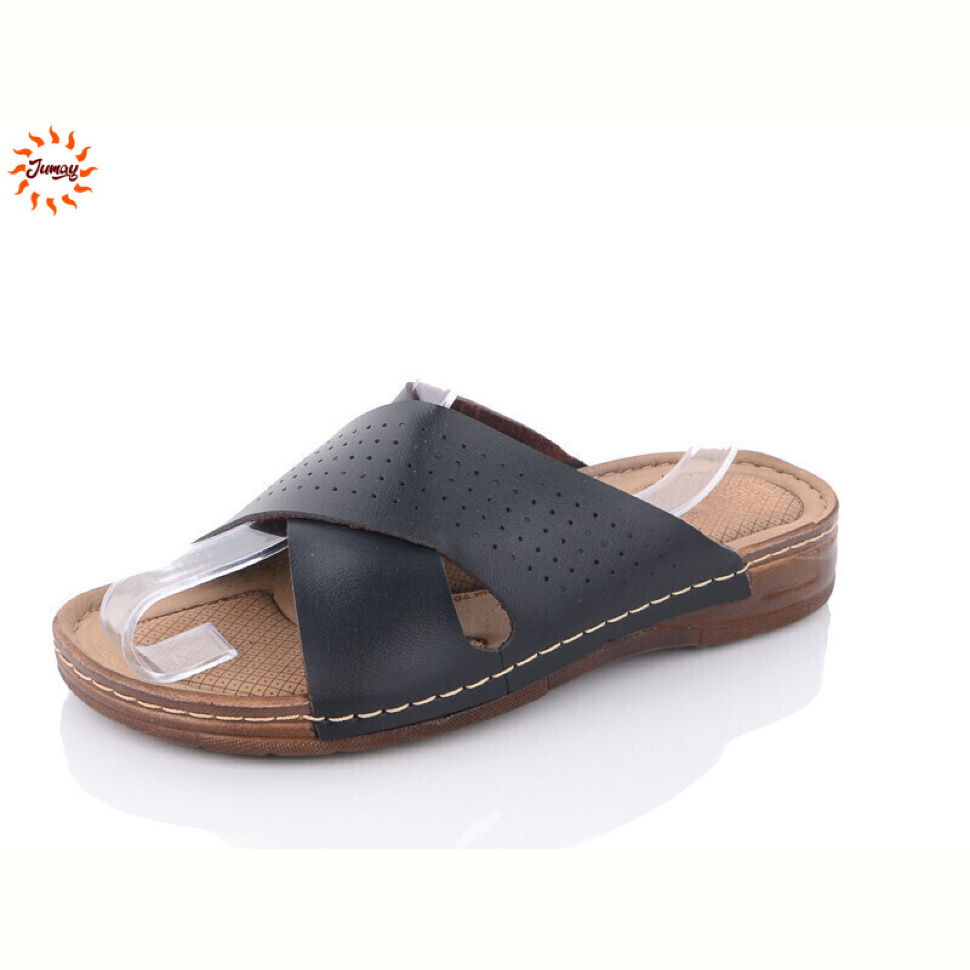 Шлепки Jumay Lexus хрест чорний