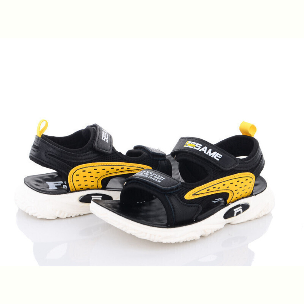 Сандалии Violeta PL10(C08) black-yellow