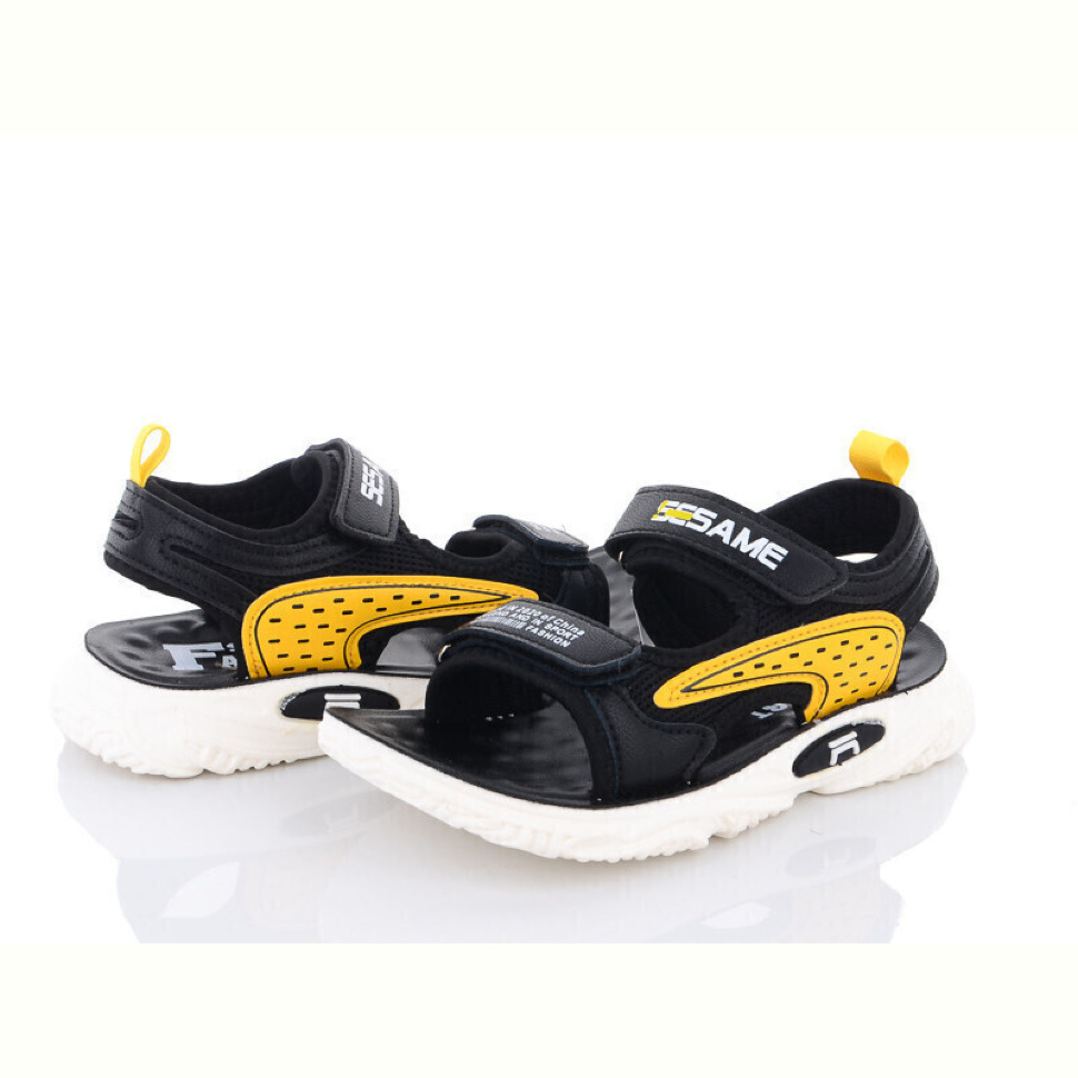 Сандалии Violeta PL10(C08) black-yellow