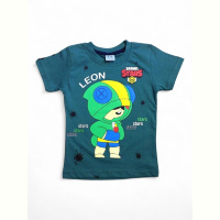 Футболка Kids-modnik 4084 Leon т.зелений