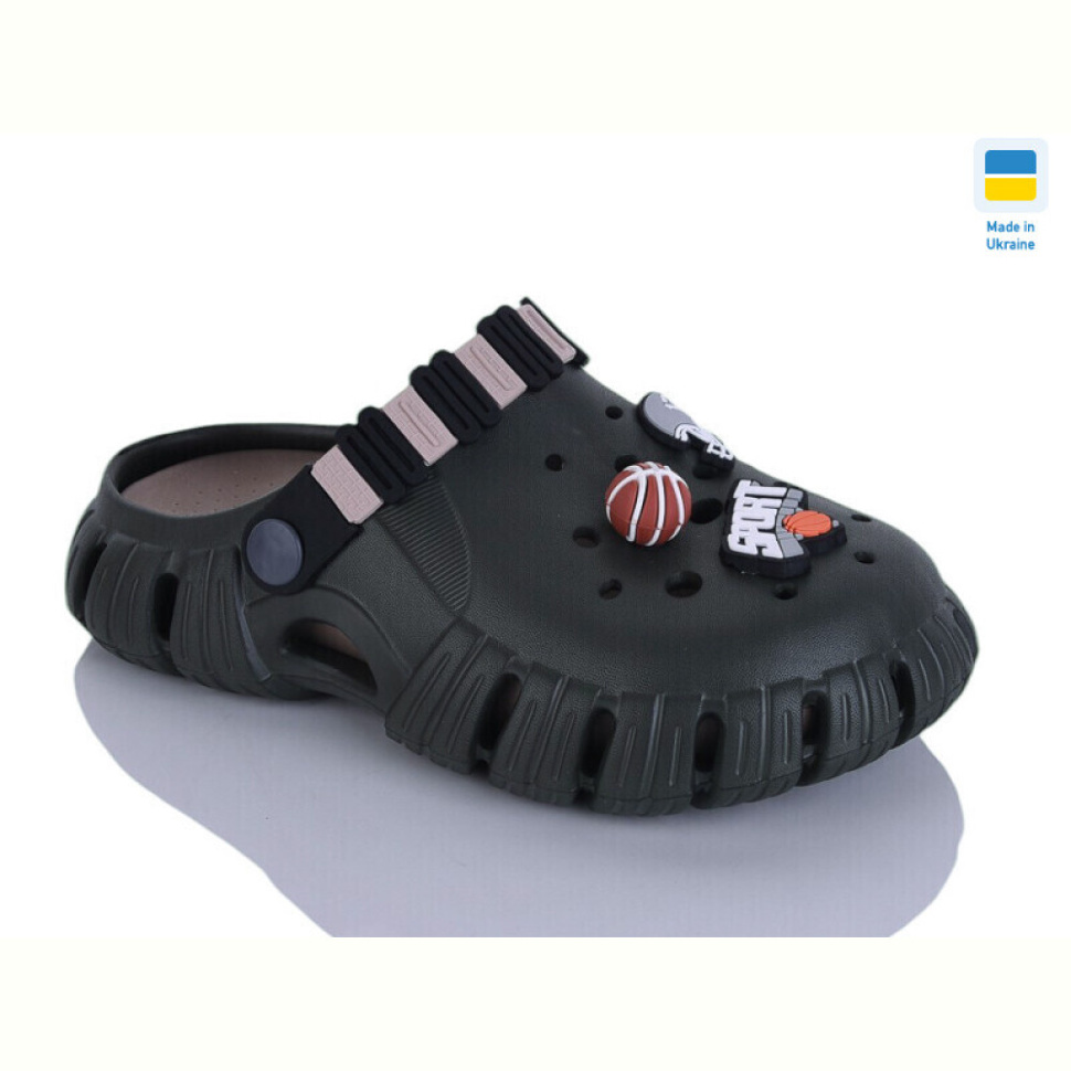 Кроксы DeMur 6012 хакі/беж