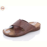 Шлепки Jumay Lexus крест коричневий