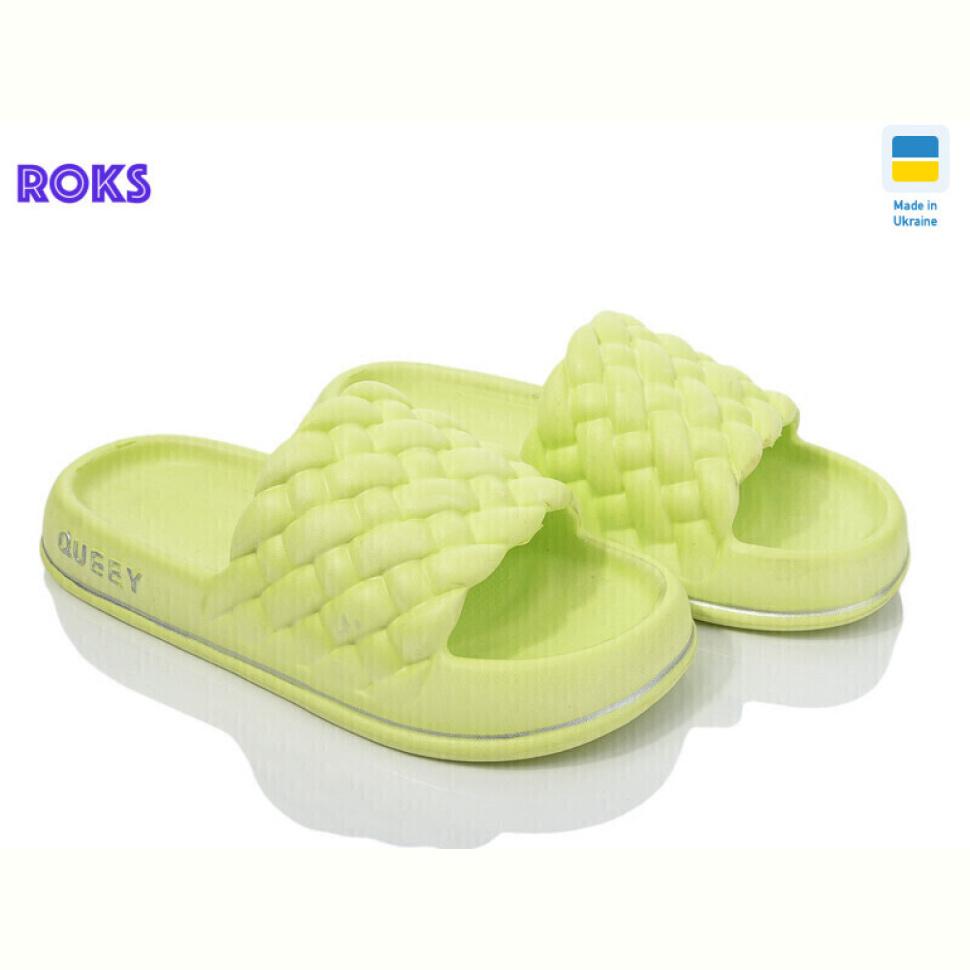 Шлепки Roks Verta 2001 салатовий