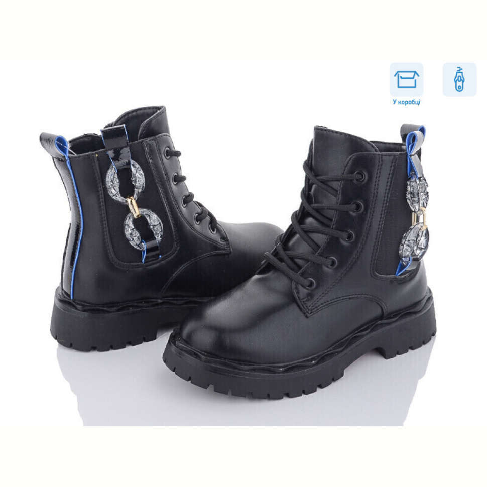 Ботинки Obuvok 2102B black/blue