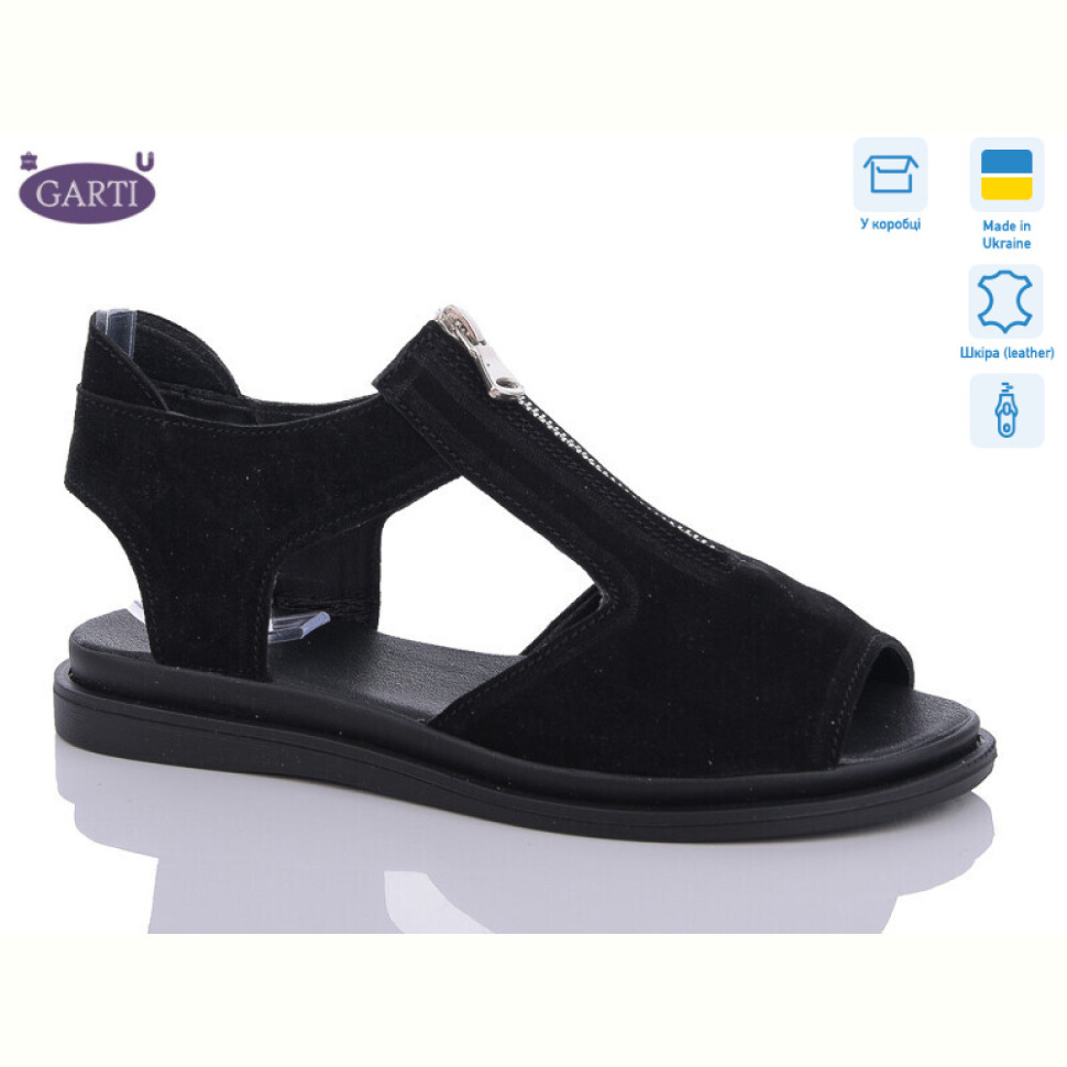 Босоножки Garti 0127 чорний замш