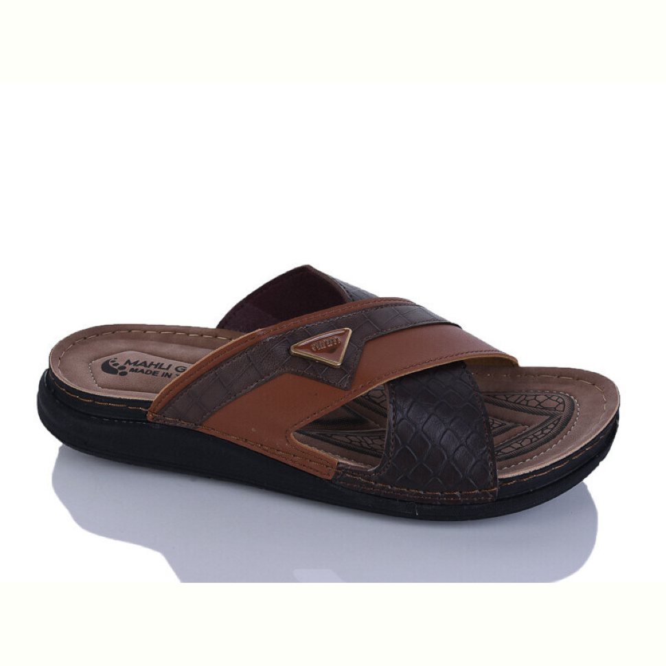 Шлепки Oscar 01-26 корич.мікс