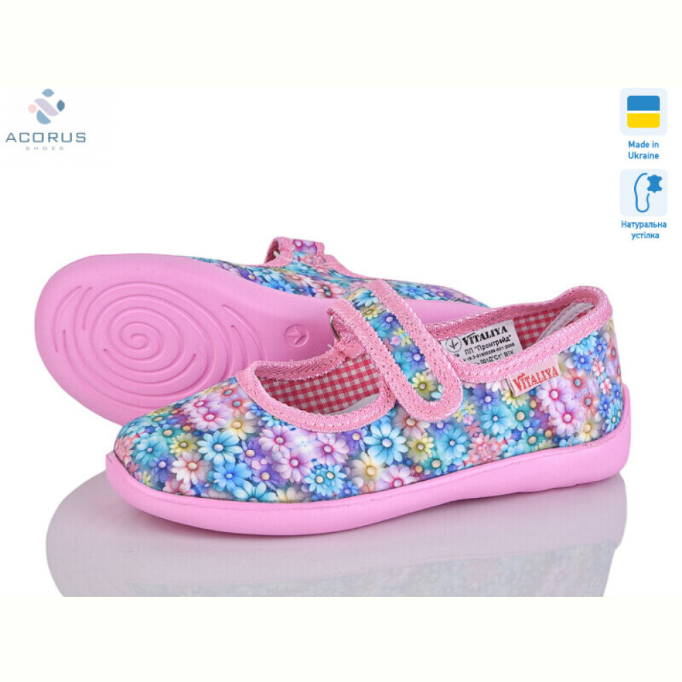 Тапки Acorus Школа 0001 блакитний