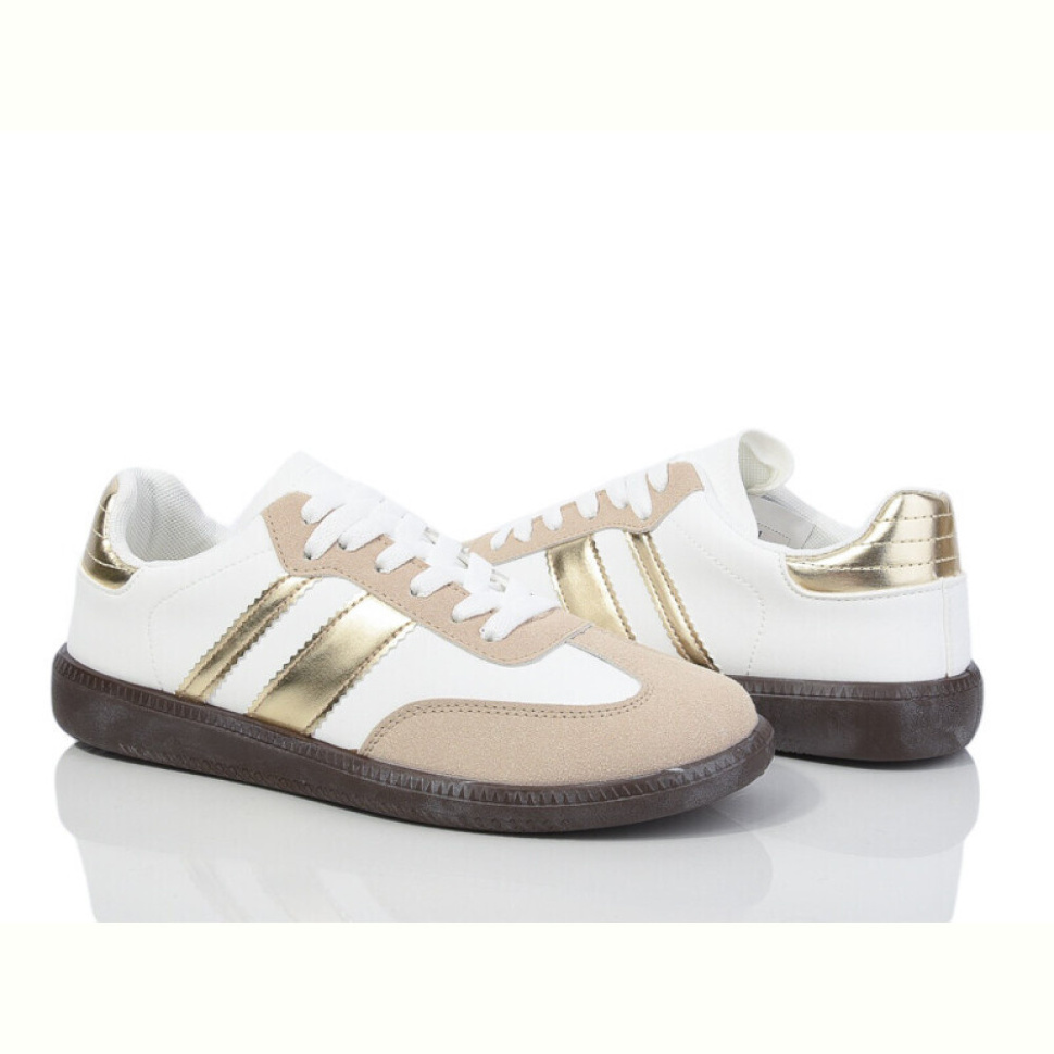 Кроссовки Violeta 20-1078-4 white-gold
