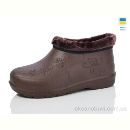 Галоши SANLIN Квітка коричневий