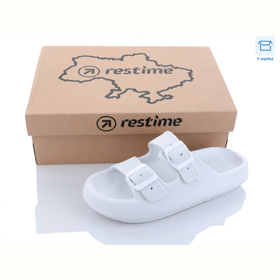 Шлепки Restime TWL22034 white