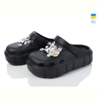 Кроксы Golden Lion 152-2-1 кролик чорний