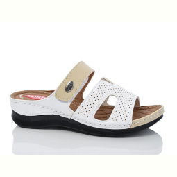 Шлепки Sali-2 013-77 white-beige