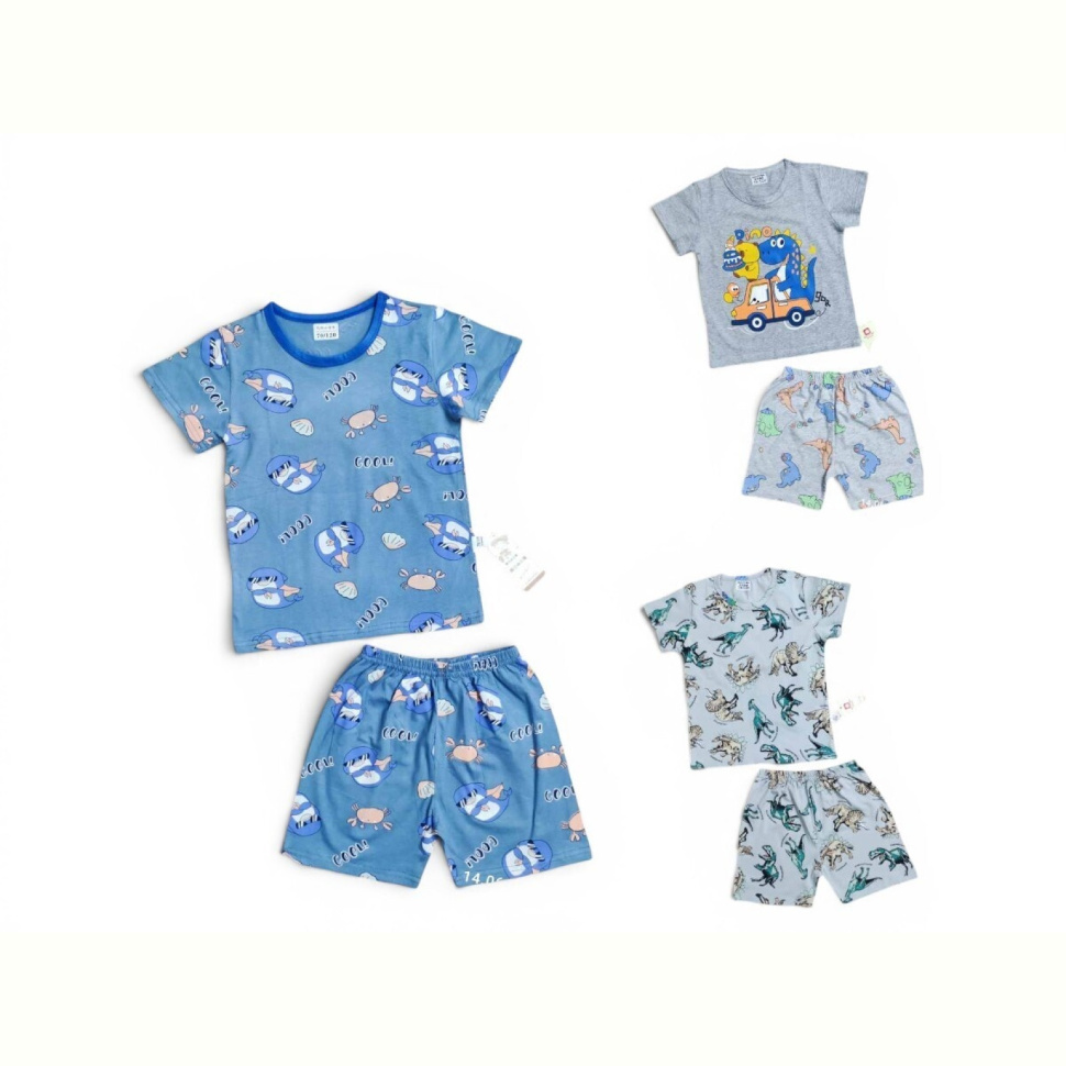 Костюм Kids-modnik 2620-1 комплект футболка-шорти mix (140)