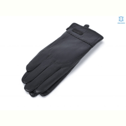 Перчатки RuBi 2 black шкіра кози махра