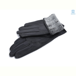 Перчатки RuBi 2 black шкіра кози махра