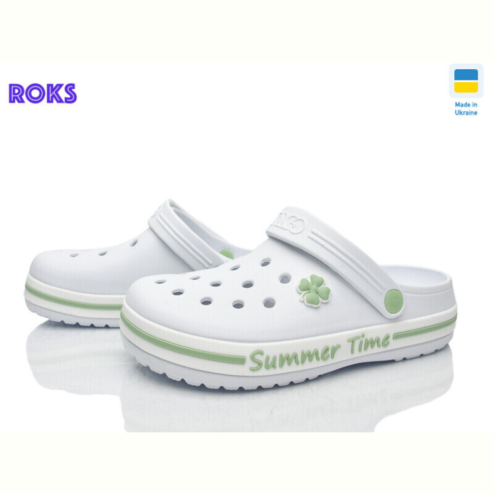 Кроксы Roks 417 біл-фісташк.