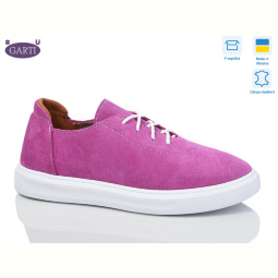 Кроссовки Garti 404 малиновий замш(біла)
