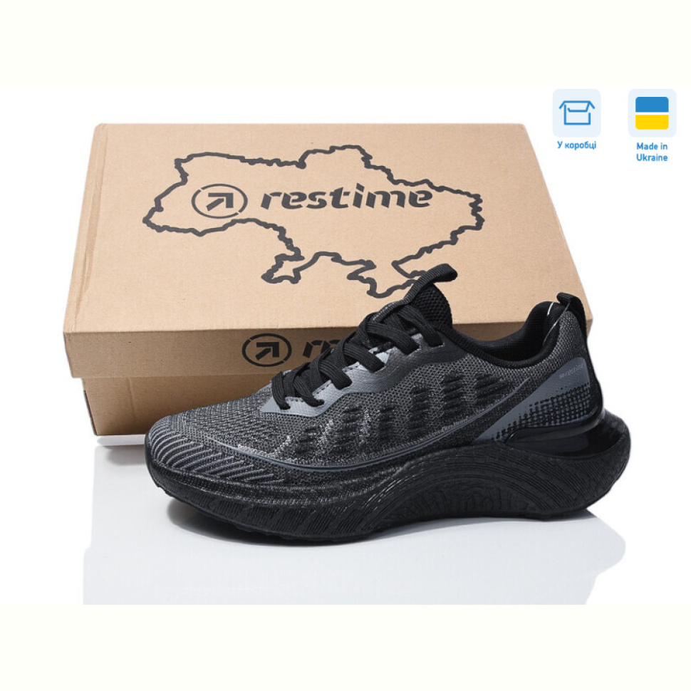 Кроссовки Restime UWL25525 black-grey