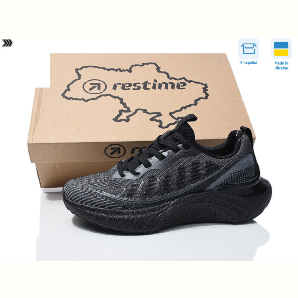 Кроссовки Restime UWL25525 black-grey Кроссовки Restime UWL25525 black-grey