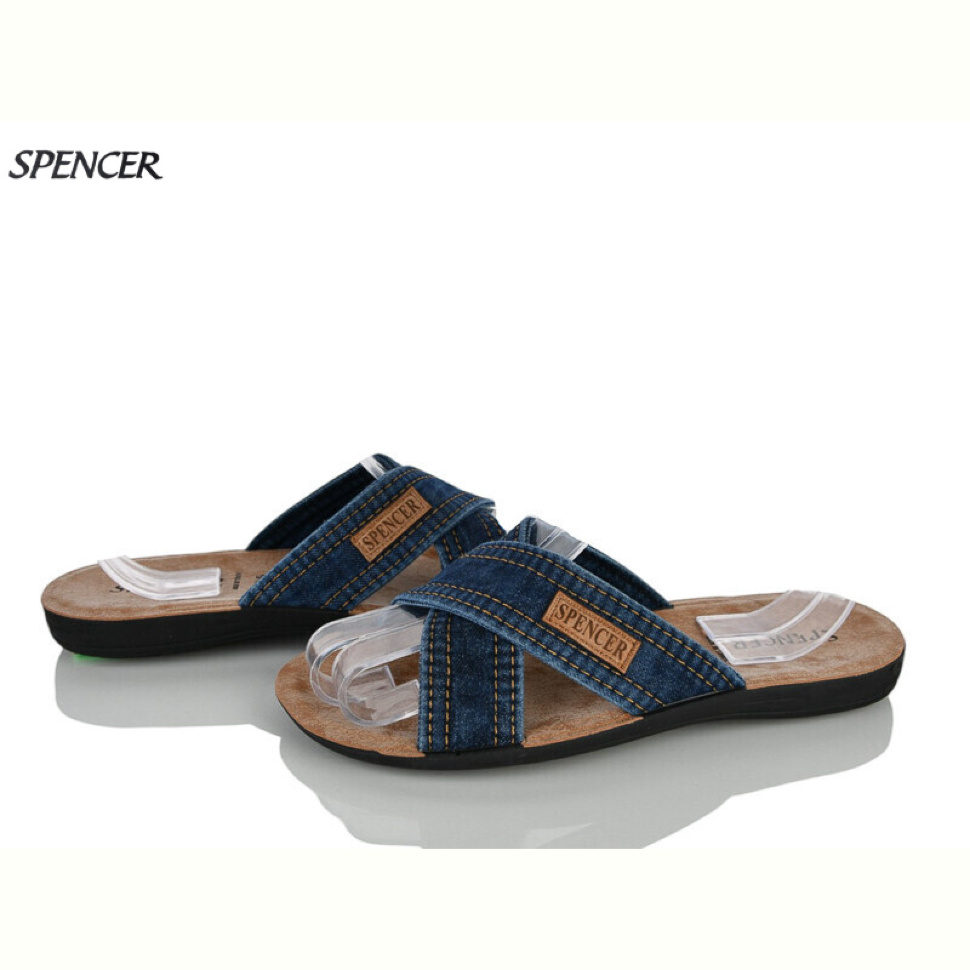 Шлепки Spencer 0301 джинс синій