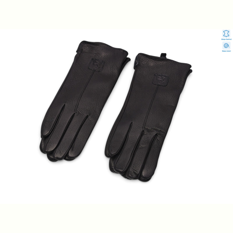 Перчатки RuBi X6 black шкіра олень вовна