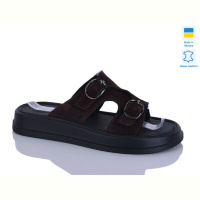 Шлепки Sali 12 шоколад з.