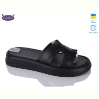 Шлепки Garti 98 чорна шкіра