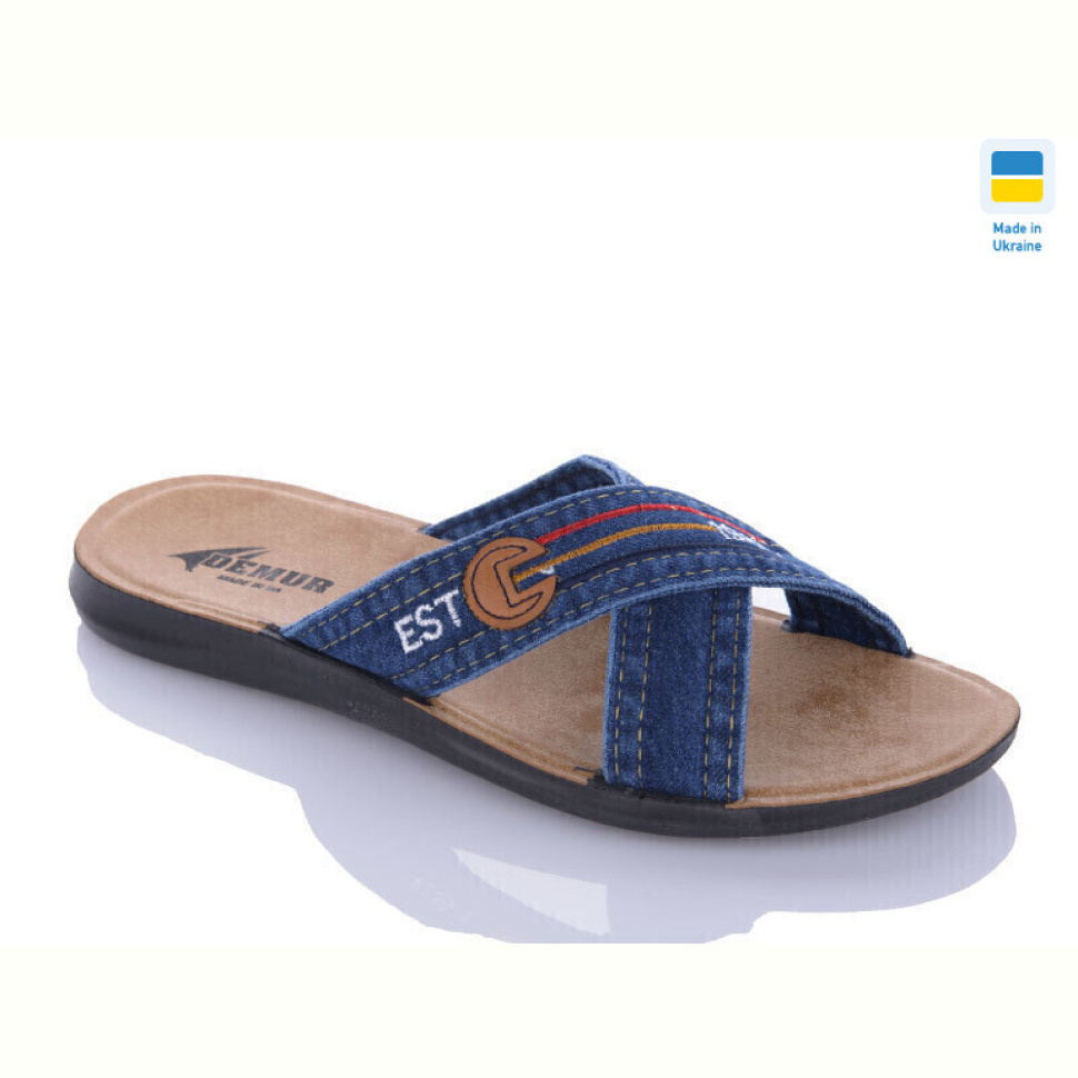 Шлепки DeMur MD3133 синій батал