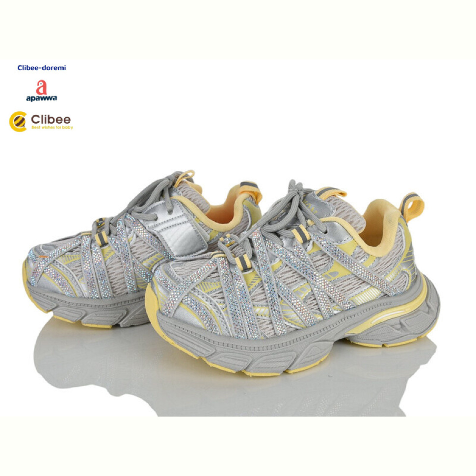 Кроссовки Clibee-Doremi X1828753 grey-yellow