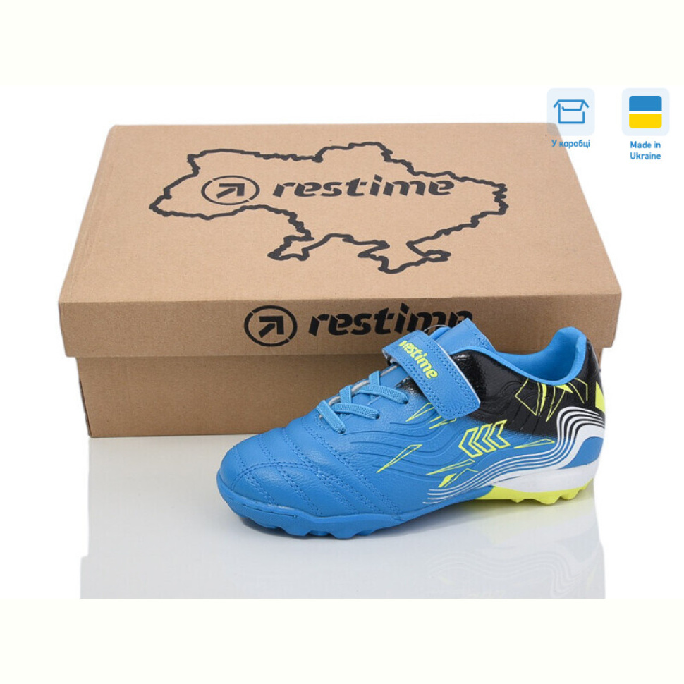 Футбольная обувь Restime DD024137-1 blue-black Футбольная обувь Restime DD024137-1 blue-black