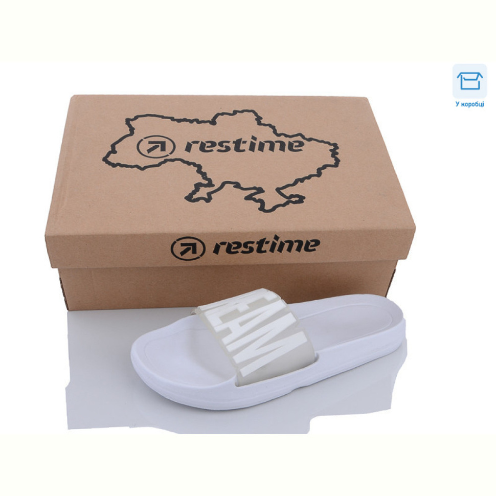 Шлепки Restime FWL22333 white