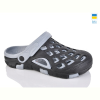 Кроксы Lot Shoes N308 чорно-сірий