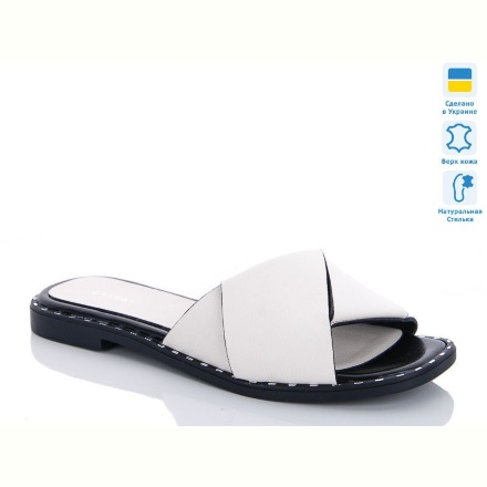 Шлепки Elite shoes С.17-001-13К-14-лотос кожа-черн.лотос-Arabica TR черн.серебро