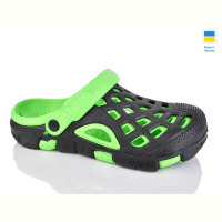 Кроксы Lot Shoes N308 чорно-зелений