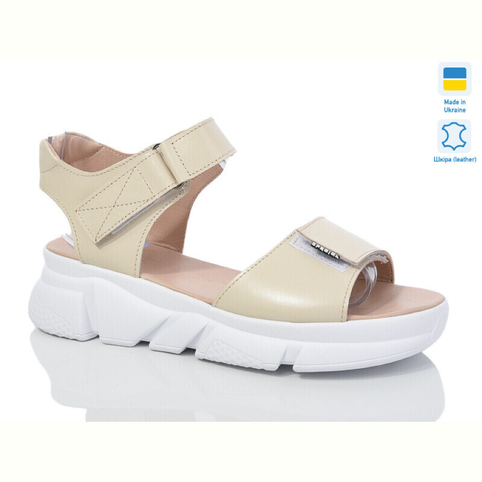 Босоножки Sali 1707-1 беж-білий к.